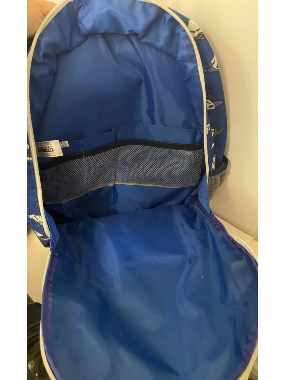 OshKosh B'gosh Children's Shark Backpack School Bag Blue Fin Full Size
